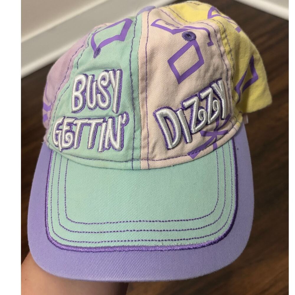Disney Parks Hat Spinning Teacups Busy Gettin Dizzy Pastel Colors Baseball Cap